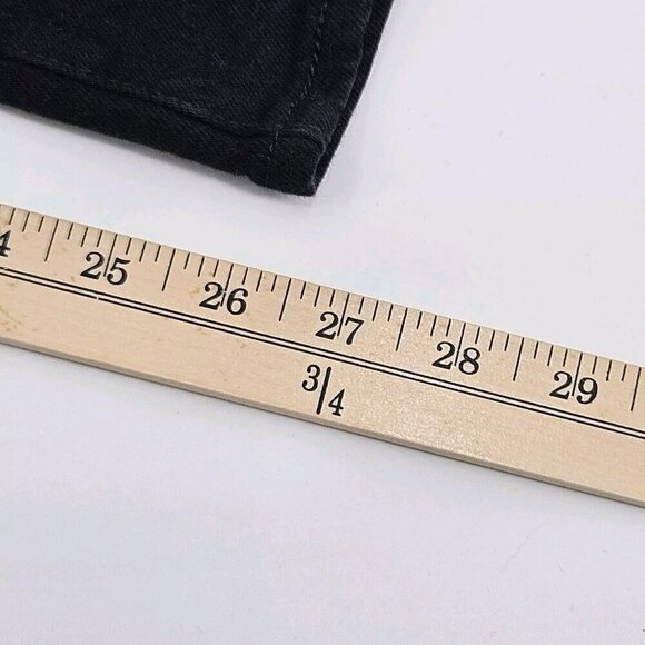 Levi's Premium Ribcage Straight Ankle Jeans Black Womens Size 24W NEW Button Fly - Picture 16 of 16